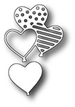 Ніж для вирубки від Poppystamps - Heart Balloons