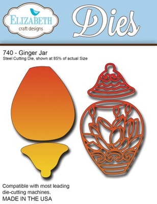 Ніж від Elizabeth Craft Designs - New Ginger Jar, 4 елементи