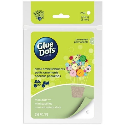 Клейові краплі Glue Dots - Mini - Sheets, 252 штуки, 5 мм, у аркушах