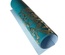 Відріз екошкіри з тисненням золотою фольгою Golden Butterflies Turquoise 50x25см, ТМ Фабрика Декору