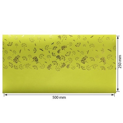 Відріз екошкіри з тисненням золотою фольгою Golden Dill Light Green, 50см х 25см, ТМ Фабрика Декору