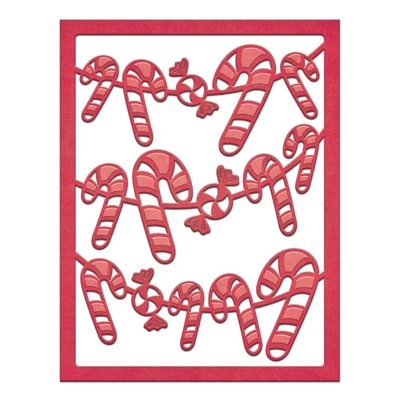Ножі від Spellbinders — Candy Cane Card Front