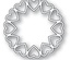 Ніж для вирубки від Poppystamps - Fancy Heart Ring craft die