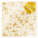 Аркуш кальки (велум) з золотим візерунком Golden Winterberries 30,5х30,5см, ТМ Фабрика Декору