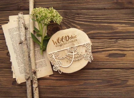 Чіпборд від WOODchic - Бордюр - підвіска "Ланцюжки з шестернями", 12x6,5см