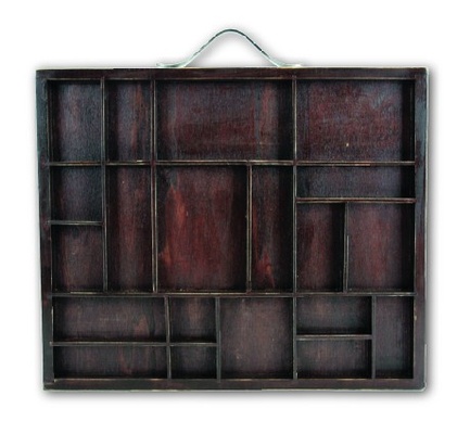 Заготовка для декорирования 7Gypsies - Letterblock Tray - Stained Wood, 26х31 см.