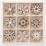 Набір деревʼяних прикрас dpCraft (Dalprint) - Snowflakes, 45шт.