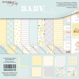 Набір двостороннього паперу від Scrapmir - Smile Baby, 20x20см, 10 шт.
