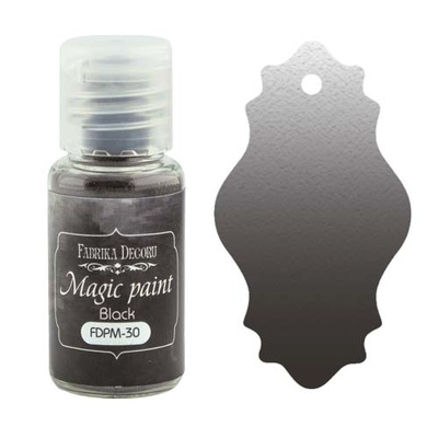 Суха фарба Magic paint - Фабрика Декору - Нейтральний чорний, 15мл