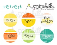 Набір фішок (значків) від Color Hills - Refresh, 6 шт., 25 мм