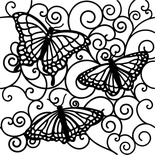 Маска The Crafter's Workshop - Mini Template Flutterby, 15х15см