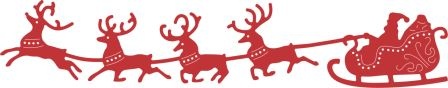 Ніж для вирубки Santa's Sleigh and Reindeer від Cheery Lynn Designs