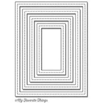 Ніж для вирубки My Favorite Things - Die-namics Single Stitch Line Rectangle Frames