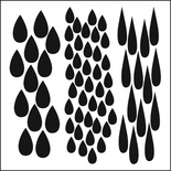 Маска The Crafter's Workshop - Mini Template Rain, 15х15см