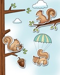 Гумовий штамп від Poppystamps - Cover Squirrel