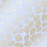 Аркуш одностороннього паперу з фольгуванням Golden Delicate Leaves Purple, ТМ Фабрика Декору