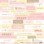 Аркуш односторонній Scrapmir - Inscriptions (ENG) з колекції Doll Baby, 30x30 см