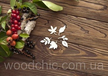 Чіпборд Набір листя від WOODchic, 2.5 на 2.5см