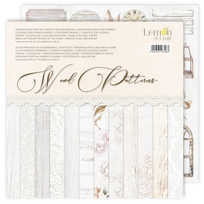 Набiр паперу для скрапбукiнгу Lemoncraft - Wood Patterns, 30.5x30.5см