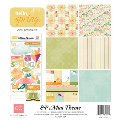 Набір паперу Echo Park - Hello Spring Mini Theme, 30x30 см,