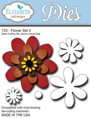 Ніж від Elizabeth Craft Designs - NEW FLOWER SET, 5 елементів.