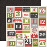 Аркуш двостороннього паперу Echo Park - 25 Days - Tis the Season, 30x30 см