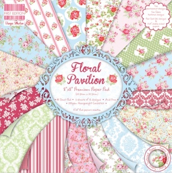 Набір паперу First Edition - Floral Pavilion, 20x20см, 48 аркушів