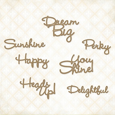 Чіпборд Blue Fern StudiOs-The Optimist Word Set