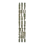 Ніж для вирубки від Sizzix - Tim Holtz - Inside Out Decorative Strip Alphabet Die - Алфавіт