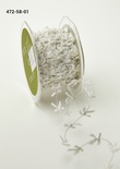 Стрічка WiRed String w/ Mini Raffia Bows - біла, ширина — 16 мм, довжина 90 см