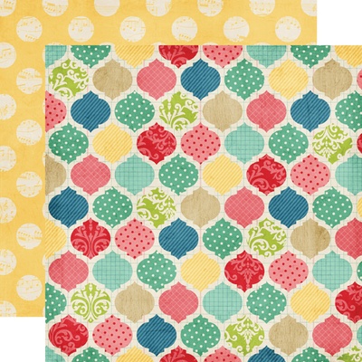 Аркуш двостороннього паперу для скрапбукінгу від Echo Park - Quatrefoil, 30x30 см