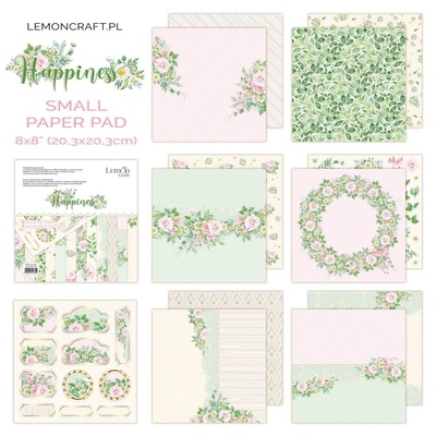 Набiр паперу для скрапбукiнгу Lemoncraft - Happiness, 20.3x20.3 см