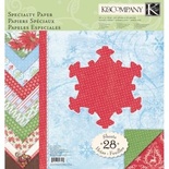 Набір паперу від K&Company "Зима" (спеціальна), розмір: 31x31 см, 28 аркушів