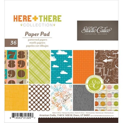 Набір паперу для скрапбукінгу Studio Calico - Here And There Paper Pad, розмір 15x15см, 36 аркушів