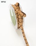 Стрічка CHENILLE/CENTER DOT, колір Brown/Antique Gold, ширина 9,5мм, довжина 90 см