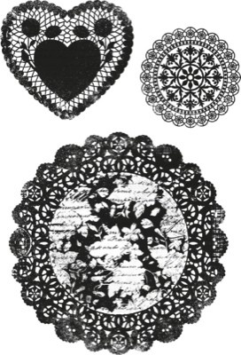 Набір акрилових штампів від Kaisercraft - DOILIES - SECRET ADMIR
