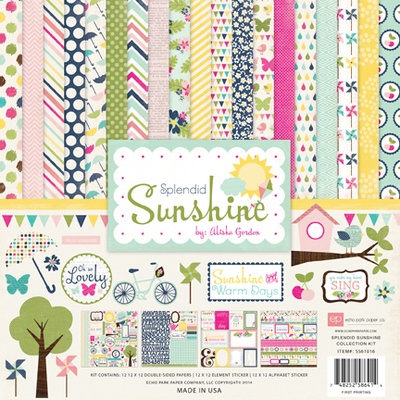 Набір паперу для скрапбукінгу від Echo Park - Splendid Sunshine, 30x30 см