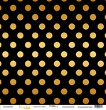 Аркуш одностороннього паперу з золотим тисненням від Scrapmir - "Golden Dots Black" з колекції Every Day, 30x30 см