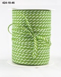 Стрічка Solid/Diagonal Stripes, колір салатовий/білий, ширина 3 мм, довжина 90 см