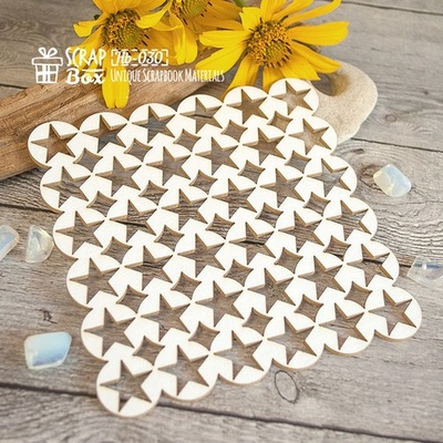 Чіпборд ScrapBox — Фон - зірка у колах Hb-030