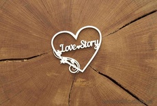 Чіпборд від WOODchic - "Love Story в серці", 7x6 см