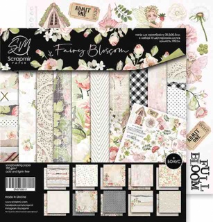 Набір двостороннього паперу 30х30см від Scrapmir Fairy Blossom 10 шт.
