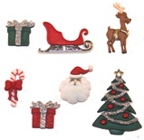 Набір декоративних ґудзиків Dress It Up - Christmas Eve