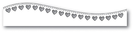 Нож для вырубки от Poppystamps - Stitched Heart Curve craft die