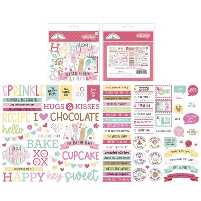 Набір висічок Doodlebug Odds & Ends Chit Chat Die - Cuts - Made With Love