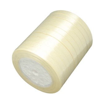 Стрічка атласної Beige, 10мм, колір бежевий, 90 см