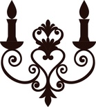 Акриловый штамп Lamp 1 Подсвечники, размер 2,8 * 3,1 см