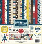 Набор бумаги от Echo Park  - Pinstripes, 30х30см, 12+2 листов