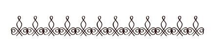 Акриловый штамп F025 Бордюр, размер 9,2 * 1 см