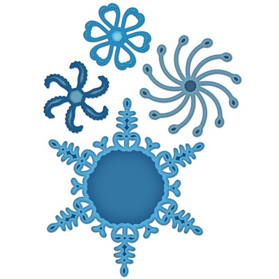 Набір ножів для вирубки від Spellbinders - Snowflake Pendants